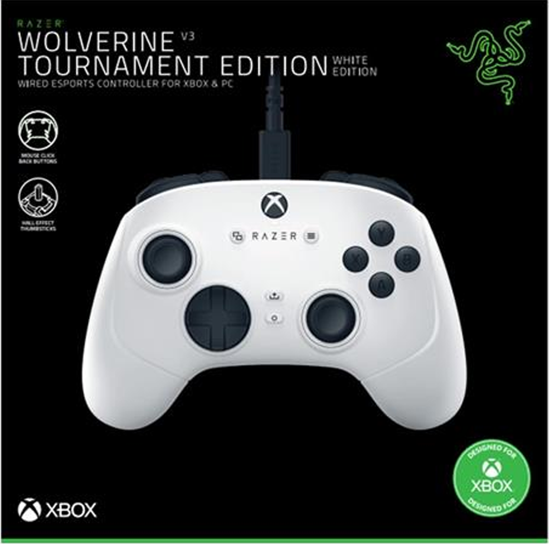 Razer Wolverine V3 Tournament Ed. for Xbox X|S & PC -  White