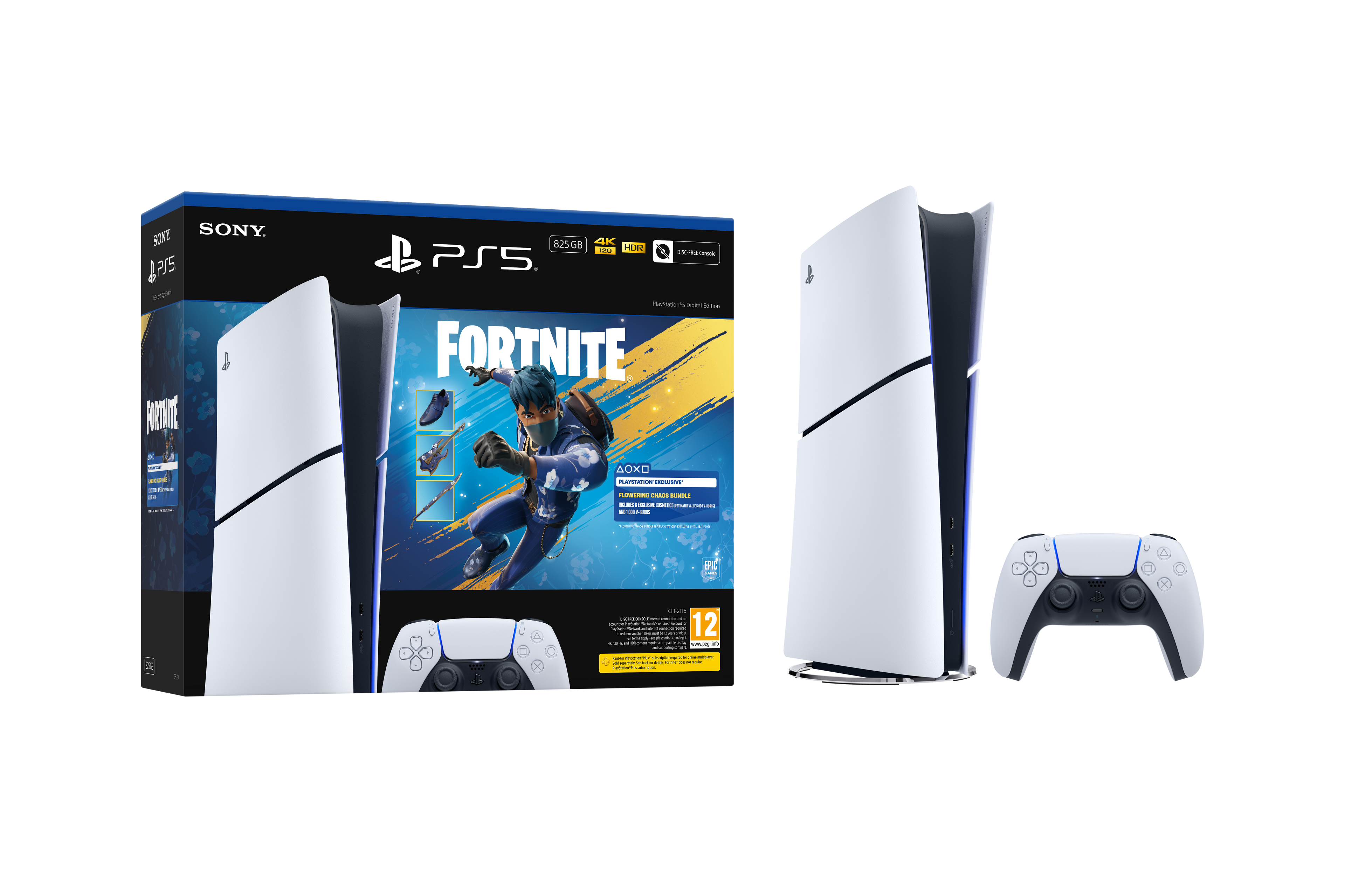 PlayStation®5 Digital Edition Console - 825 GB - Fortnite Flowering Chaos Bundle (PS5)