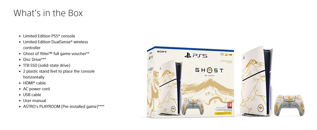 PlayStation®5 Console - Ghost of Yotei™ Gold Limited Edition Bundle (PS5)
